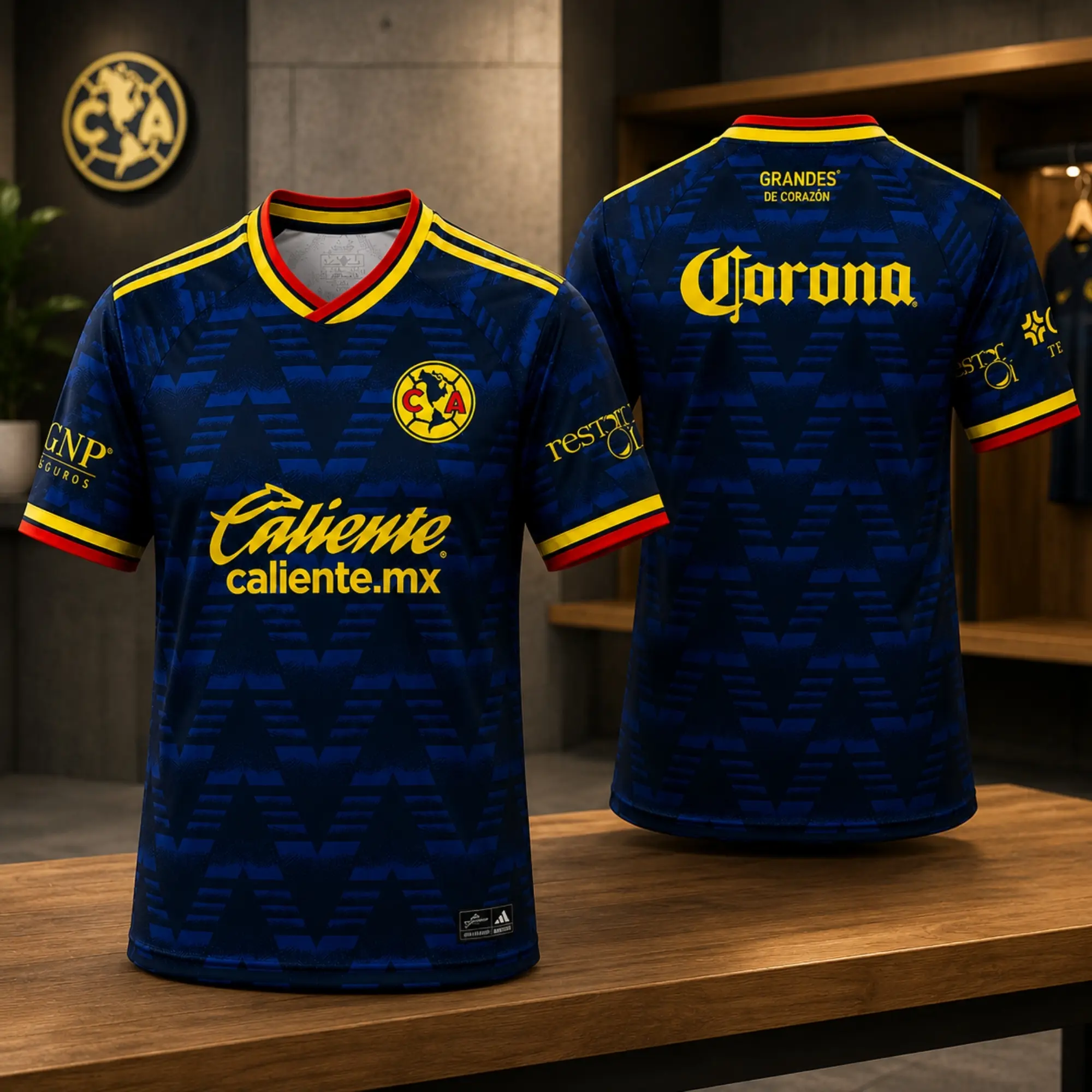 Club América Blue Soccer Jersey 2026  Full Logo Football Fan Shirt, Game Day Sports Top