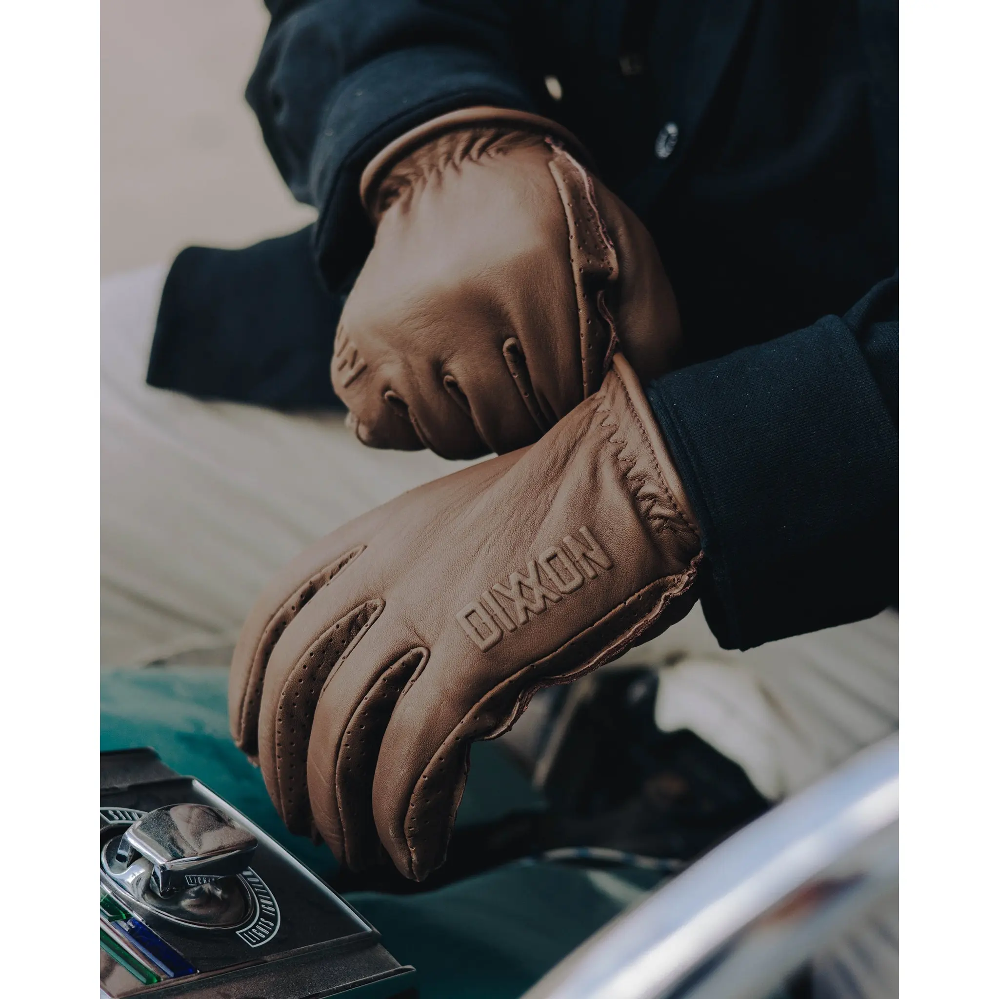 Roper Leather Moto Gloves - Brown Roper Leather Moto Gloves - Brown