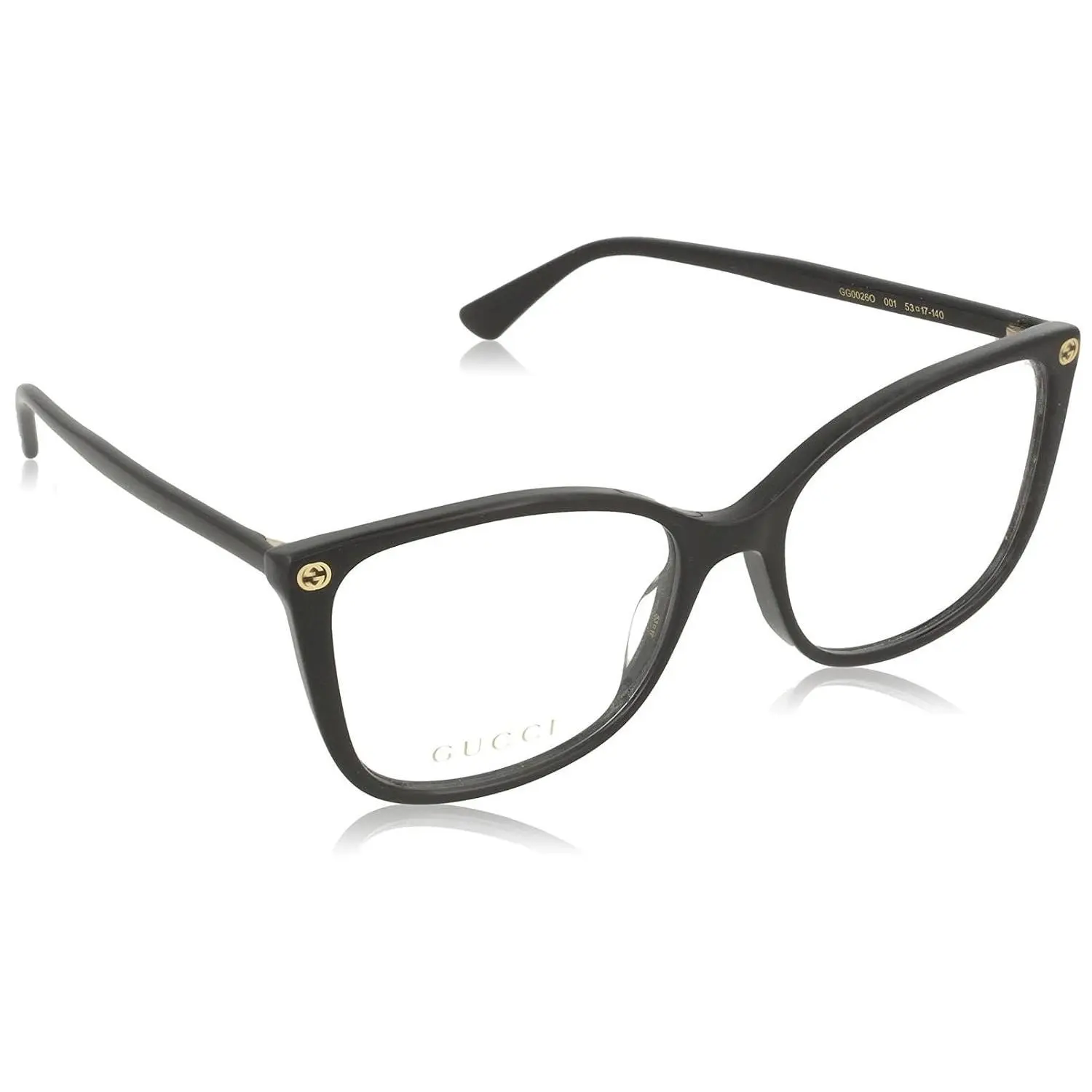 Eyeglasses Gucci GG 0026 O- 001 BLACK /, 53-17-140