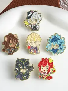6 Piece Set Cartoon Animation Twisted Wonderland Enamel Pins, Anime Six Dorm Leaders Character Riddle Rosehearts Azul Ashengrotto Leona Kingscholar Collectible Badges for Backpack Jacket Decoration Gift for Game Fans Anime Lovers Pin Included