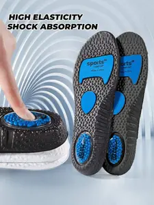 Ultra Comfortable Popcorn Sport Insoles, High Elasticity, Air Cushion, Adjustable Fit, Customizable Size, Ideal for Running and Gym Use