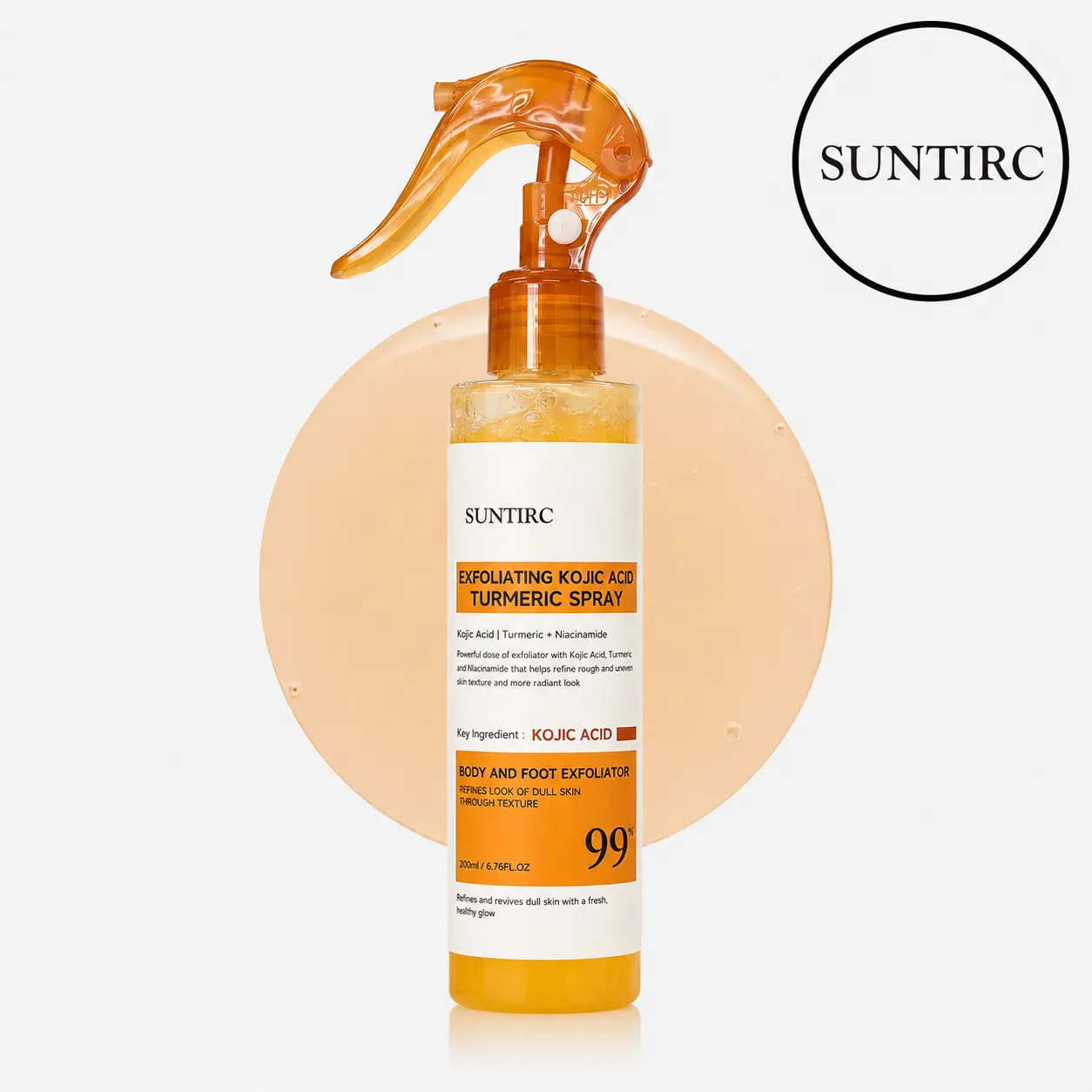 Kojic Acid & Turmeric Exfoliating Spray with Keratin, Pore Clearing Formula for Skin Repair and Deeply Cleaned Pores, 200ml, Pores Cleaned