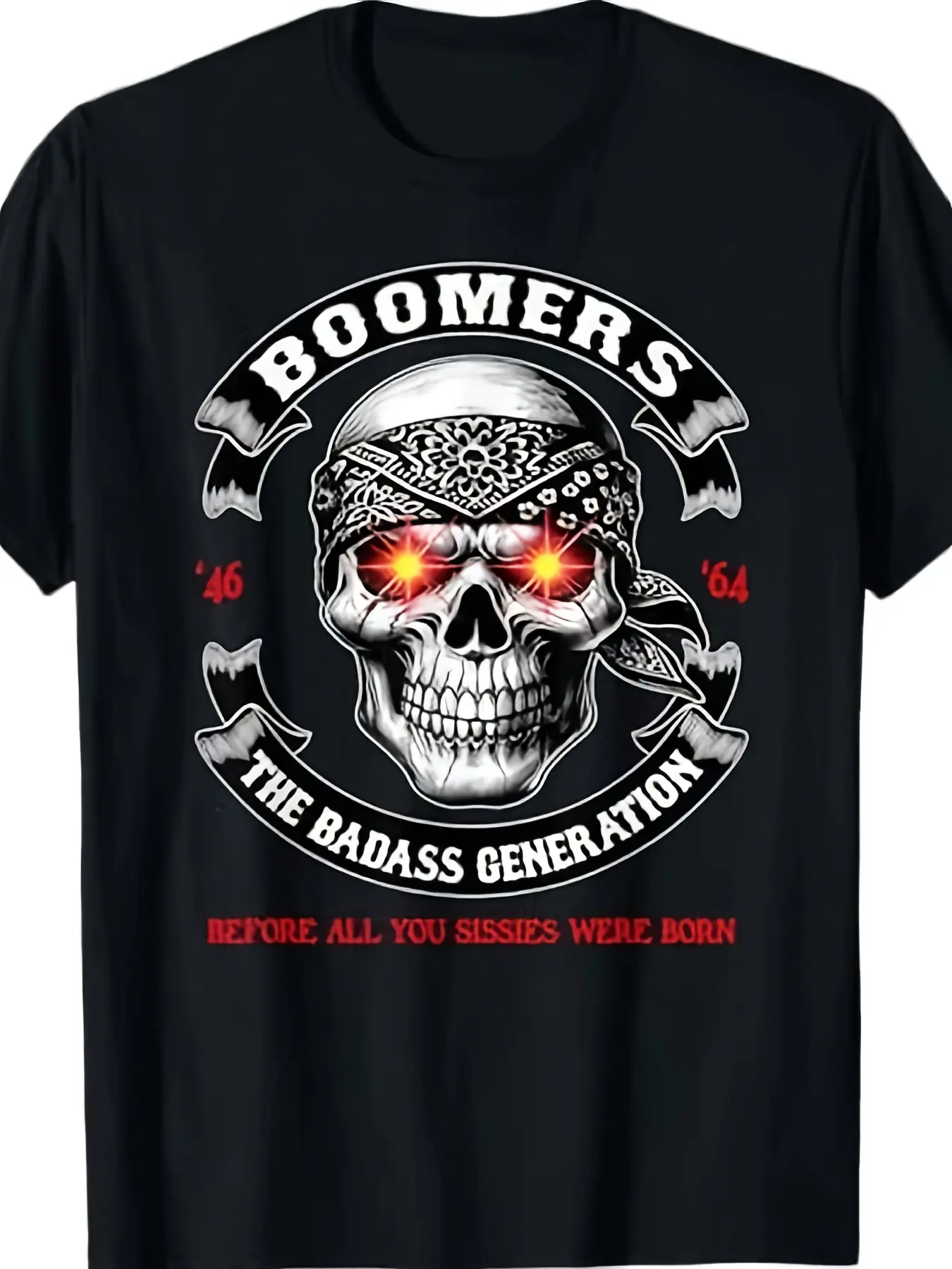 BOOMER Generation Badass Before All You Sissies Wh unisex soft cotton short sleeve t shirt, vintage graphic casual tee for men women teens, perfect birthday holiday gift for camping travel gym daily street casual wear