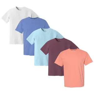 Comfort Colors Garment-Dyed Heavyweight Unisex T-Shirts for Women & Men, Multi Pack Adult Crew Neck Short Sleeve Bulk Undershirts - 15 Different Colors
