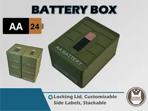 Battery Box - AA Batteries - Qty 24 - Stackable Battery Box - AA Batteries - Qty 24 - Stackable