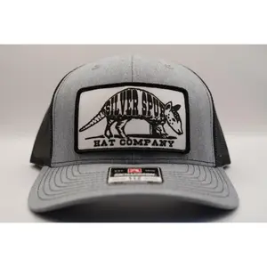 Black Armadillo - Hthr Grey/Black 6 Panel