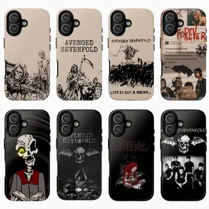 8 Styles A-Avenged S-Sevenfold Phonecase, A7X Skull Bat Logo Cover, Metal Band Graphic Case forr Iphone & Samsung Galaxy, Gift for fans, Trending 25 W