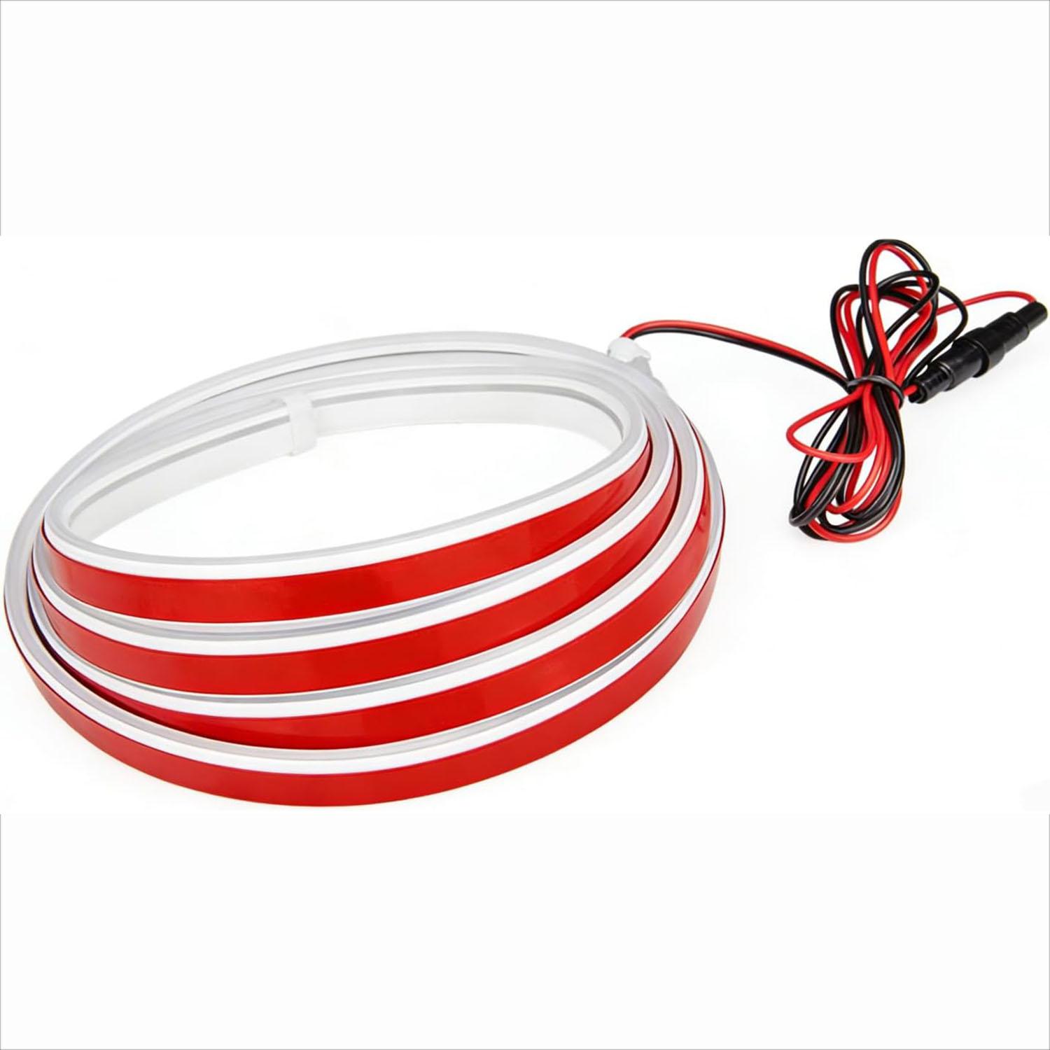 70 Inch Car Hood Light Strip White Waterproof Dynamic LED Hood Light Strip Universal 12V Exterior Flexible Daytime Running