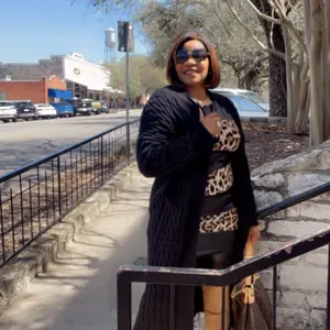 Product Review of Plus Plain Textured Drop Shoulder Cardigan, Casual Long Sleeve Pocket Coat for Women, Women's Plus Clothing for Spring & Fall from N**🌸