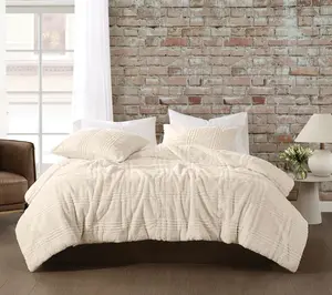 Brooklyn Loom Carved Faux Fur Full/Queen Comforter Set