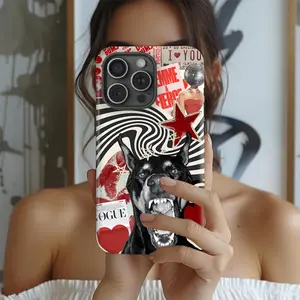 Aesthetic patchwork pattern 2 in 1 phone case with durable, shock-absorbing and stylish design. Compatible with Iphone 11, 12, 13, 14, 15 and 16 Pro Max and Pro Plus series A creatively designed new phone case, perfect as a gift for your friends