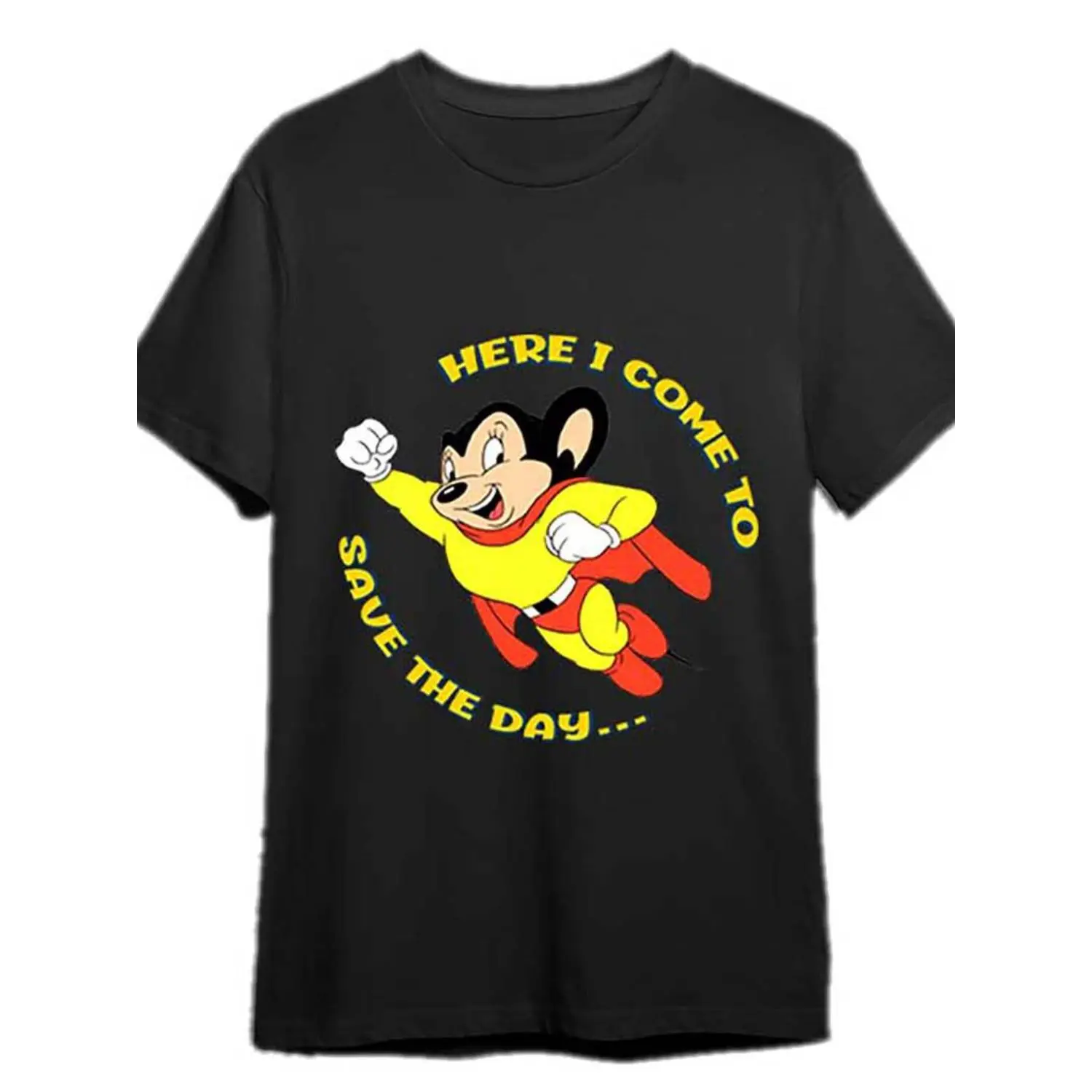 100% Cotton Golf Gift T-Shirt For Men and Women The powerful mouse is here! Save the World Classic T-shirt 334554 Funny men's short-sleeved printed T-shirt series, black PR