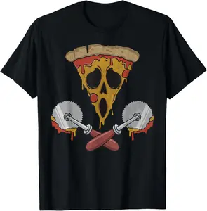 100% Cotton Funny Pizza Design For Men Women Pizza Themed Pizza Lover T-Shirt