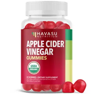 Organic Apple Cider Vinegar Gummies - Digestive Health & Gut Support - Natural ACV for Digestion - Vegan, Non-GMO, Organic by Havasu Nutrition