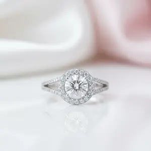 1.0 Ct Round Cut Diamond Option Split Shank Engagement Ring
