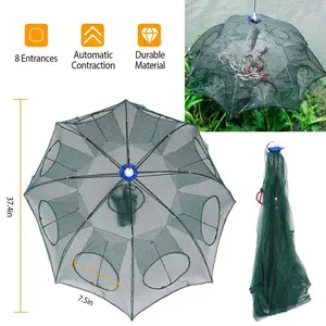 1 Piece Upgraded Foldable Fishing Trap Kit - 1 Piece Durable Nylon PA Net for Catching Fish, Shrimp, Crayfish; Portable Foldable Storage Design for Crabs; Reinforced Thick Frame