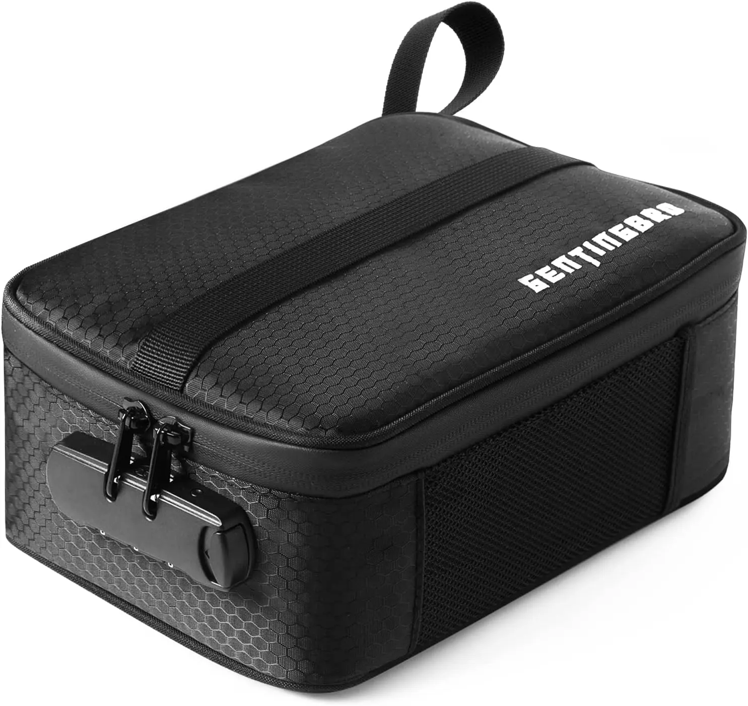 GENTINGBRO Lock Bag with Combination Medicine Bag Travel Lunch Black