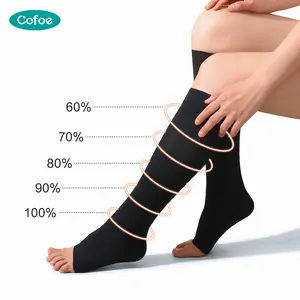 Unisex Knee-High Solid Color Compression Socks (15-30mmHg) - Long Lsating Durable, Quick-Dry, Anti-Slip Support for Nurses, Running, Standing All Day