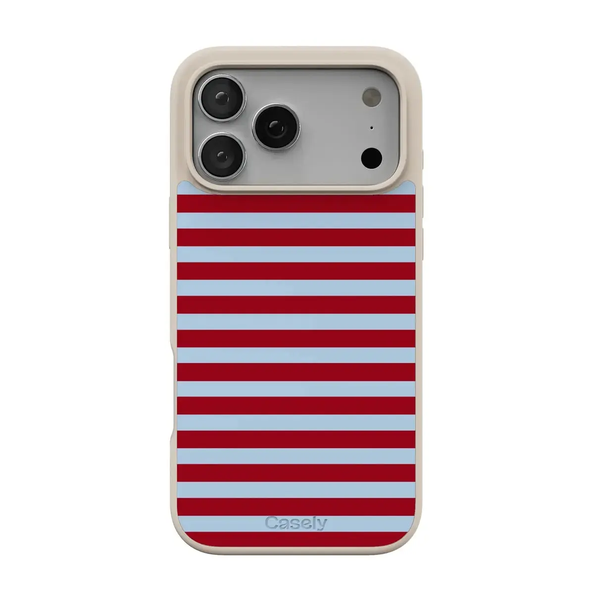 Casely iPhone 17 Pro Max Case | Harbor Stripe | Dockside | Align Soft-Touch Flexible Bumper Case | Compatible with MagSafe