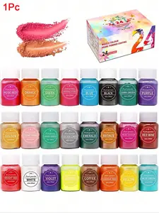 24 Colors 20ML Crystal Oxidized Resin Mold Dye, Pearl Powder Mica Powder Colorant for DIY Jewelry Crafts Accessories Art Materials Art Craft Supplies