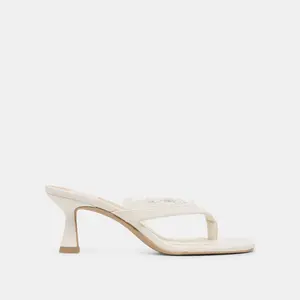 Dolce Vita DAKSIE LACE HEELS TRUE WHITE LEATHER