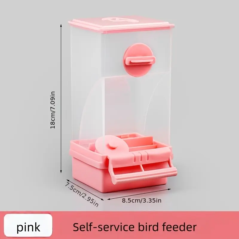 1 piece pink self-service bird feeder
