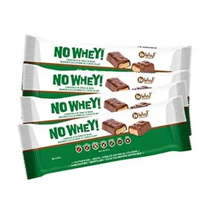 Vegan, Gluten Free, Nut Free | Chocolate Candy Nougat and Caramel Bars (4 Pack) | Dairy Free, Soy Free, Sesame Free | Allergy Friendly Snacks | No Whey Foods