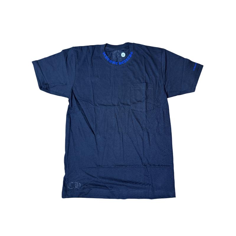 Chrome Hearts Neck Logo Pocket T-Shirt Black / Blue