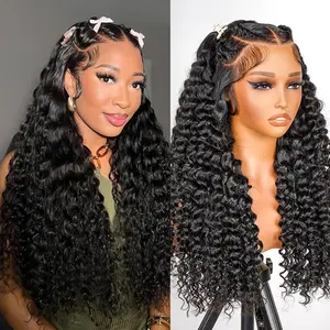 Asteria Hair Pre Braided 13×4 Lace Front Loose Deep Wigs Ready To Go Pre Cut Pre Styled Glueless Human Hair Wigs Begginer Friendly