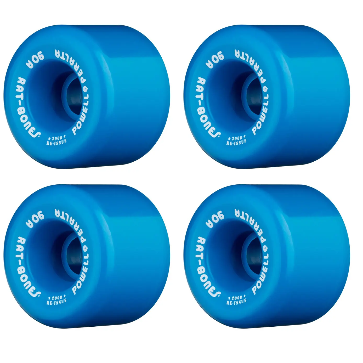 Powell Peralta Rat Bones Skateboard Wheels Old School Re-Issue Blue 60mm 90A