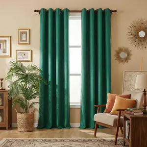2 panel 52x95 inches Grommet Blackout Fully Opaque Solid Color, 100% Light-Blocking, Thick, Wrinkle-Free, High-End Household Textile, Curtains for Bedroom, L69,summervibes