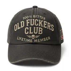Bitter Old F*ckers Club Hat Lifemember Custom Embroidery Faded Retro Cap Comfortable Low Profile Everyday Headwear for Men Humorous Gift mom gift frank ocean ring mezuzah john pork naruto  chains skeleton  keys brandy  bracelet sevensy japanese  cuff upho