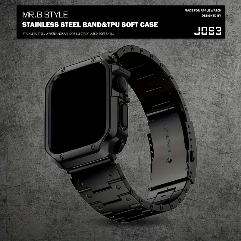 Compatible with Apple Watch Series 11/10/9 Band 45mm Dimpled Band Design Metal Band Stainless Steel for iWatch Series Ultra 11 10 9 8 7 SE2 6 5 4 3 2 1 for Men Women, 42/44/45/49mm