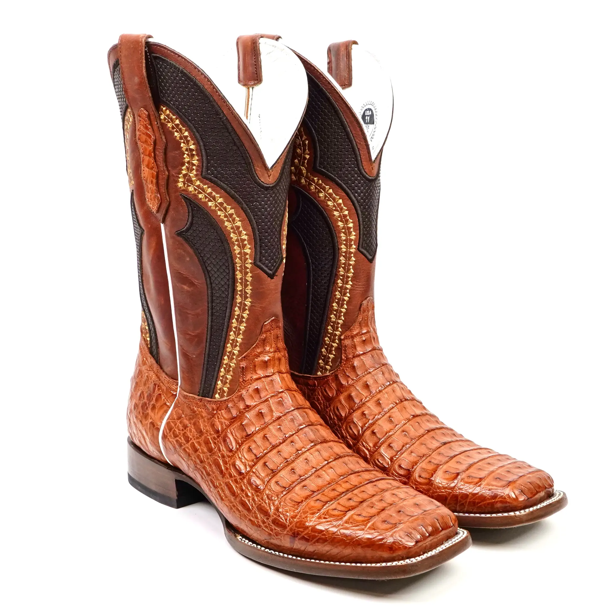 Ranger Cowboy Boots - Brandy- Square Toe