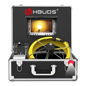 Sewer Camera , 165ft Drain Pipe Cameras with Meter Counter, 4500mAh Battery Plumbing Snake Camera with Light, 7" Color HD Duct Chimney Sewer Inspection Cam, DVR Recorder 8GB