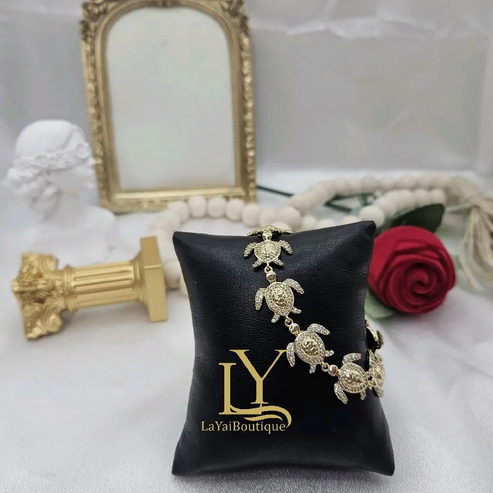 LaYaiBoutique #2317 Turtle Bracelet, 14k Gold Plated, High Quality