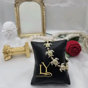 LaYaiBoutique #2317 Turtle Bracelet, 14k Gold Plated, High Quality