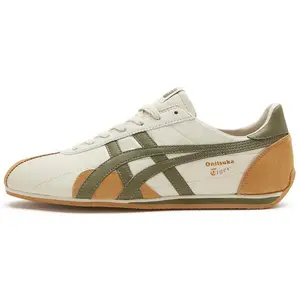 Onitsuka Tiger Runspark Low-Top Casual Running Shoes for Men and Women in Beige - Comfortable, Versatile, and Durable Trending Shoes, House White Official Shoes to Get / Maison Mihara Verifiable, with credentials and supporting global authentication