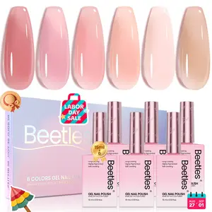 Beetles HEMA Free Gel Nail Polish Set, UV Gel Translucent Gel Nail Art for Manicure and Home Decoration Fall Nail Thanksgiving Gift Black Friday Winter Nail Christmas Gift