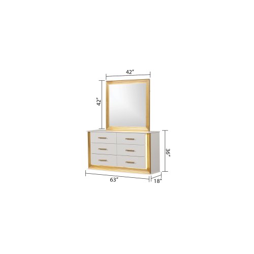 Bellemave OBSESSION Queen Complete Bedroom Set - 4PC Contemporary Wooden Material Bedroom Set with Gold Finish Indoor Furniture, Complete Bedroom Sets, Wooden Material Bedroom Sets