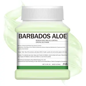 Crystal Jelly Mask Powder For Wrinkles & Natural Gel Facial Skincare Mask, 12.3 fl.oz, Barbados Aloe Flavor, Hydrating & Moisturizing, Peel Off Jelly Facial Masks, Paraben-Free for All Skin Treatment