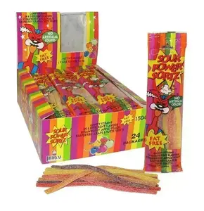Sour Power Candy Straws Peg Bag - Sortz: 24-Piece Display Sour Power Candy Straws Peg Bag - Sortz: 24-Piece Display
