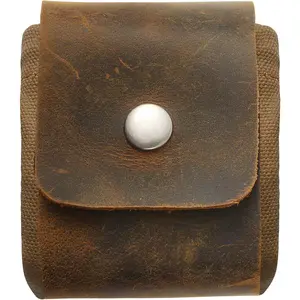 Collapsible Waxed Canvas Mushroom Foraging Bag, Portable Leather Bushcraft Belt Tinder Dump Pouch, Ideal Camping Foraging Pouch for Outdoor Activities