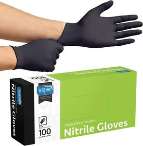 Black Nitrile Disposable Gloves | 4.5 Nitrile Disposable Safety Medical Cooking Cleaning Gloves Inspire