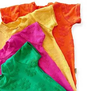 Groovy Bloom Textured Harem Rompers