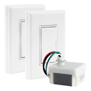 3-WAY DIMMABLE WIRELESS SWITCH KIT - 120VAC Phase Dimming Receiver + 2 Battery-Free Wireless Light Switches