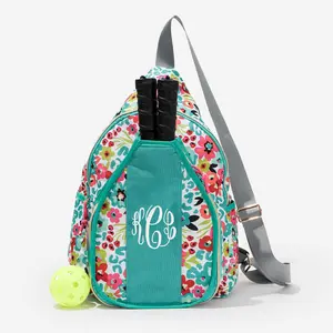 ML Marleylilly Personalized Pickleball Bag - Durable Polyester Canvas with Removable Paddle Storage, Adjustable Straps & Stylish Design