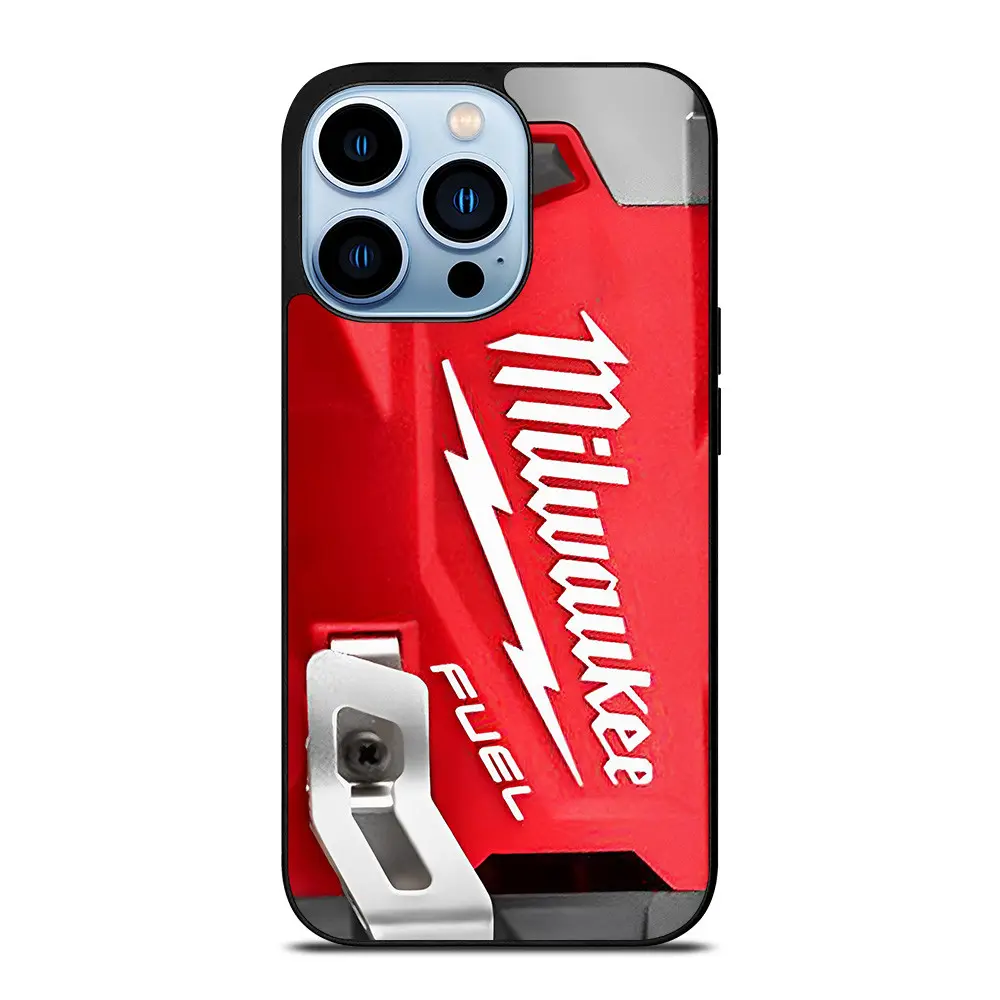 Milwaukee Fuel Phone Case, Red Black Power Tool Design, Industrial Blue Collar 2-Layer Tough Protective Case, Gift for Tradesmen Mechanics Contractors, Compatible with iPhone 17 16 15 14 13 12 11 Pro Max Plus**