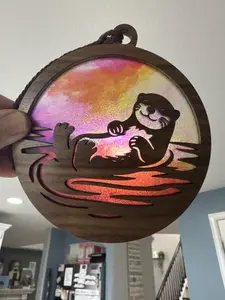 Otter Suncatcher for Sunny Window