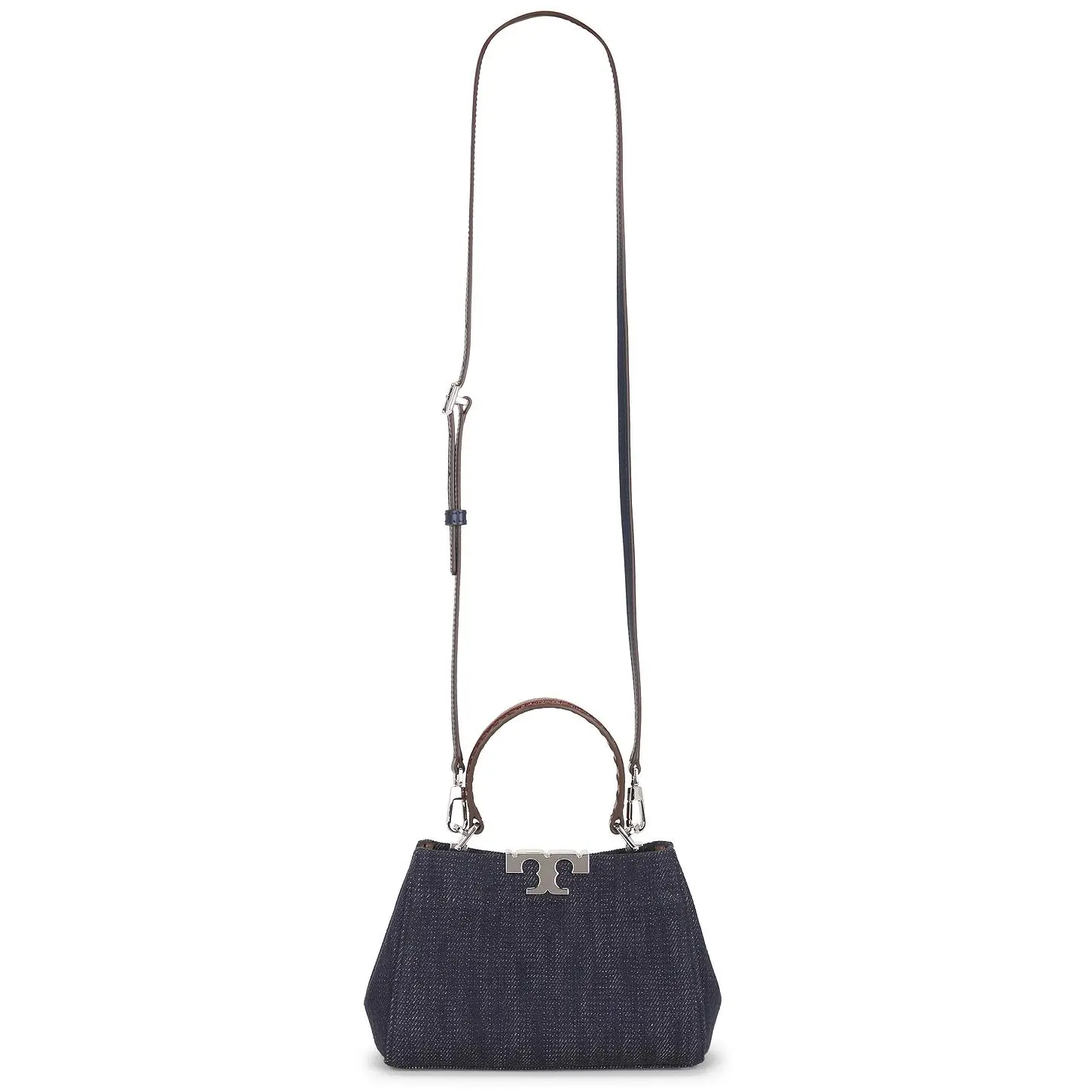 Tory Burch Eleanor Denim Mini Satchel Bag in Midnight